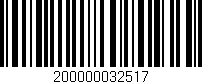 Código de barras (EAN, GTIN, SKU, ISBN): '200000032517'