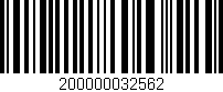 Código de barras (EAN, GTIN, SKU, ISBN): '200000032562'