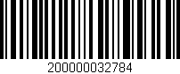 Código de barras (EAN, GTIN, SKU, ISBN): '200000032784'