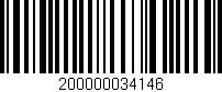 Código de barras (EAN, GTIN, SKU, ISBN): '200000034146'