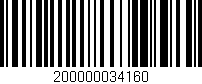 Código de barras (EAN, GTIN, SKU, ISBN): '200000034160'