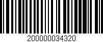 Código de barras (EAN, GTIN, SKU, ISBN): '200000034320'