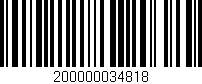 Código de barras (EAN, GTIN, SKU, ISBN): '200000034818'