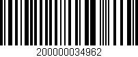 Código de barras (EAN, GTIN, SKU, ISBN): '200000034962'