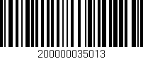 Código de barras (EAN, GTIN, SKU, ISBN): '200000035013'