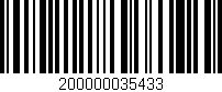 Código de barras (EAN, GTIN, SKU, ISBN): '200000035433'