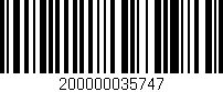 Código de barras (EAN, GTIN, SKU, ISBN): '200000035747'