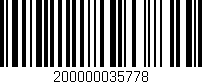Código de barras (EAN, GTIN, SKU, ISBN): '200000035778'