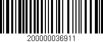 Código de barras (EAN, GTIN, SKU, ISBN): '200000036911'