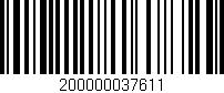 Código de barras (EAN, GTIN, SKU, ISBN): '200000037611'