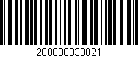 Código de barras (EAN, GTIN, SKU, ISBN): '200000038021'