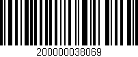 Código de barras (EAN, GTIN, SKU, ISBN): '200000038069'