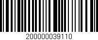 Código de barras (EAN, GTIN, SKU, ISBN): '200000039110'