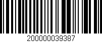 Código de barras (EAN, GTIN, SKU, ISBN): '200000039387'