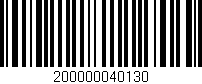 Código de barras (EAN, GTIN, SKU, ISBN): '200000040130'