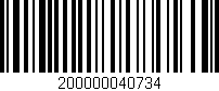 Código de barras (EAN, GTIN, SKU, ISBN): '200000040734'