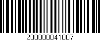 Código de barras (EAN, GTIN, SKU, ISBN): '200000041007'