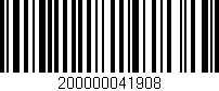 Código de barras (EAN, GTIN, SKU, ISBN): '200000041908'