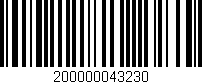Código de barras (EAN, GTIN, SKU, ISBN): '200000043230'