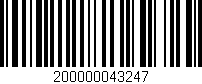 Código de barras (EAN, GTIN, SKU, ISBN): '200000043247'