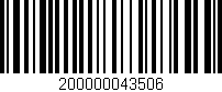 Código de barras (EAN, GTIN, SKU, ISBN): '200000043506'