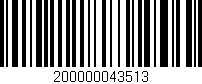 Código de barras (EAN, GTIN, SKU, ISBN): '200000043513'