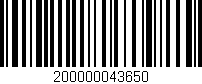 Código de barras (EAN, GTIN, SKU, ISBN): '200000043650'
