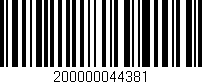 Código de barras (EAN, GTIN, SKU, ISBN): '200000044381'