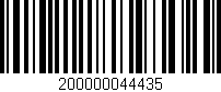 Código de barras (EAN, GTIN, SKU, ISBN): '200000044435'