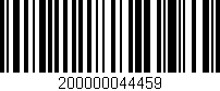 Código de barras (EAN, GTIN, SKU, ISBN): '200000044459'