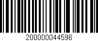 Código de barras (EAN, GTIN, SKU, ISBN): '200000044596'