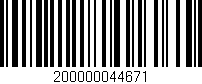 Código de barras (EAN, GTIN, SKU, ISBN): '200000044671'