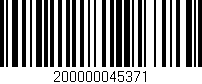 Código de barras (EAN, GTIN, SKU, ISBN): '200000045371'