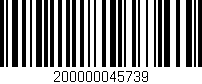 Código de barras (EAN, GTIN, SKU, ISBN): '200000045739'