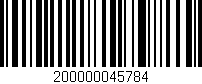 Código de barras (EAN, GTIN, SKU, ISBN): '200000045784'