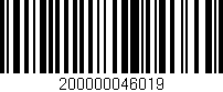 Código de barras (EAN, GTIN, SKU, ISBN): '200000046019'