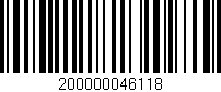 Código de barras (EAN, GTIN, SKU, ISBN): '200000046118'