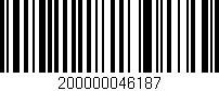 Código de barras (EAN, GTIN, SKU, ISBN): '200000046187'