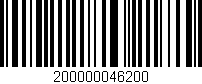 Código de barras (EAN, GTIN, SKU, ISBN): '200000046200'