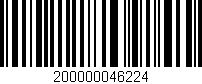 Código de barras (EAN, GTIN, SKU, ISBN): '200000046224'