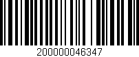 Código de barras (EAN, GTIN, SKU, ISBN): '200000046347'
