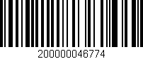 Código de barras (EAN, GTIN, SKU, ISBN): '200000046774'