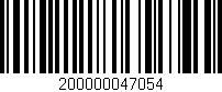 Código de barras (EAN, GTIN, SKU, ISBN): '200000047054'