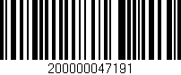 Código de barras (EAN, GTIN, SKU, ISBN): '200000047191'
