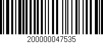 Código de barras (EAN, GTIN, SKU, ISBN): '200000047535'