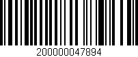 Código de barras (EAN, GTIN, SKU, ISBN): '200000047894'
