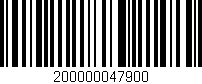 Código de barras (EAN, GTIN, SKU, ISBN): '200000047900'