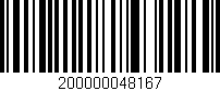 Código de barras (EAN, GTIN, SKU, ISBN): '200000048167'