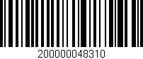 Código de barras (EAN, GTIN, SKU, ISBN): '200000048310'