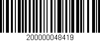 Código de barras (EAN, GTIN, SKU, ISBN): '200000048419'